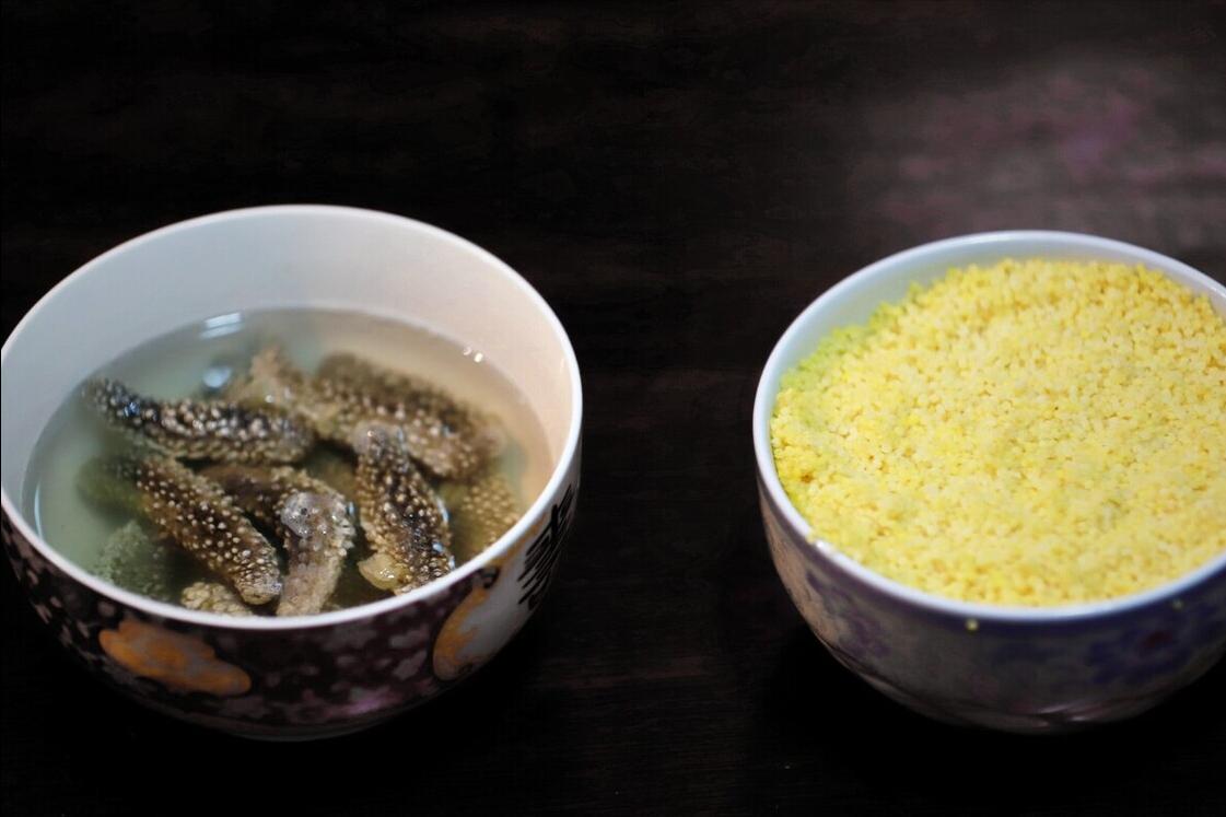 天凉了喝点小米粥,咸香好喝的家庭版海参小米粥