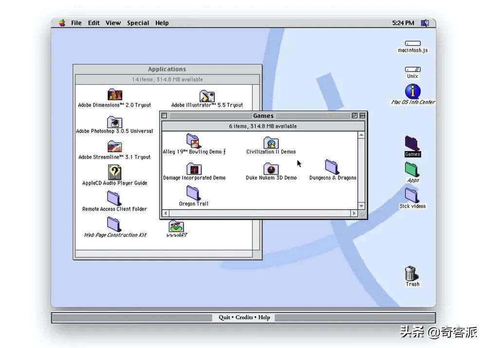 几十年前的苹果mac,20年前的macbook
