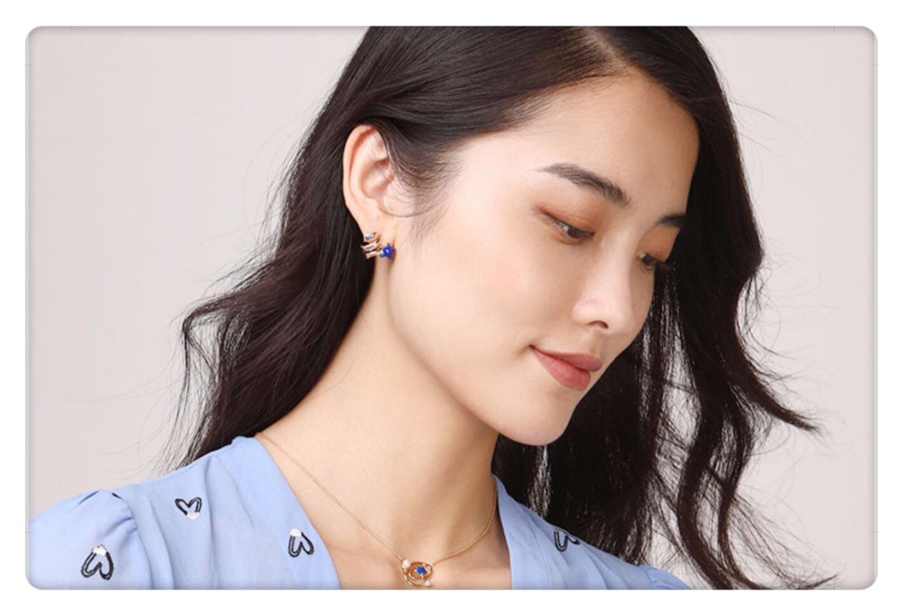 刘诗诗同款福禄耳环,刘诗诗多层杏叶耳环