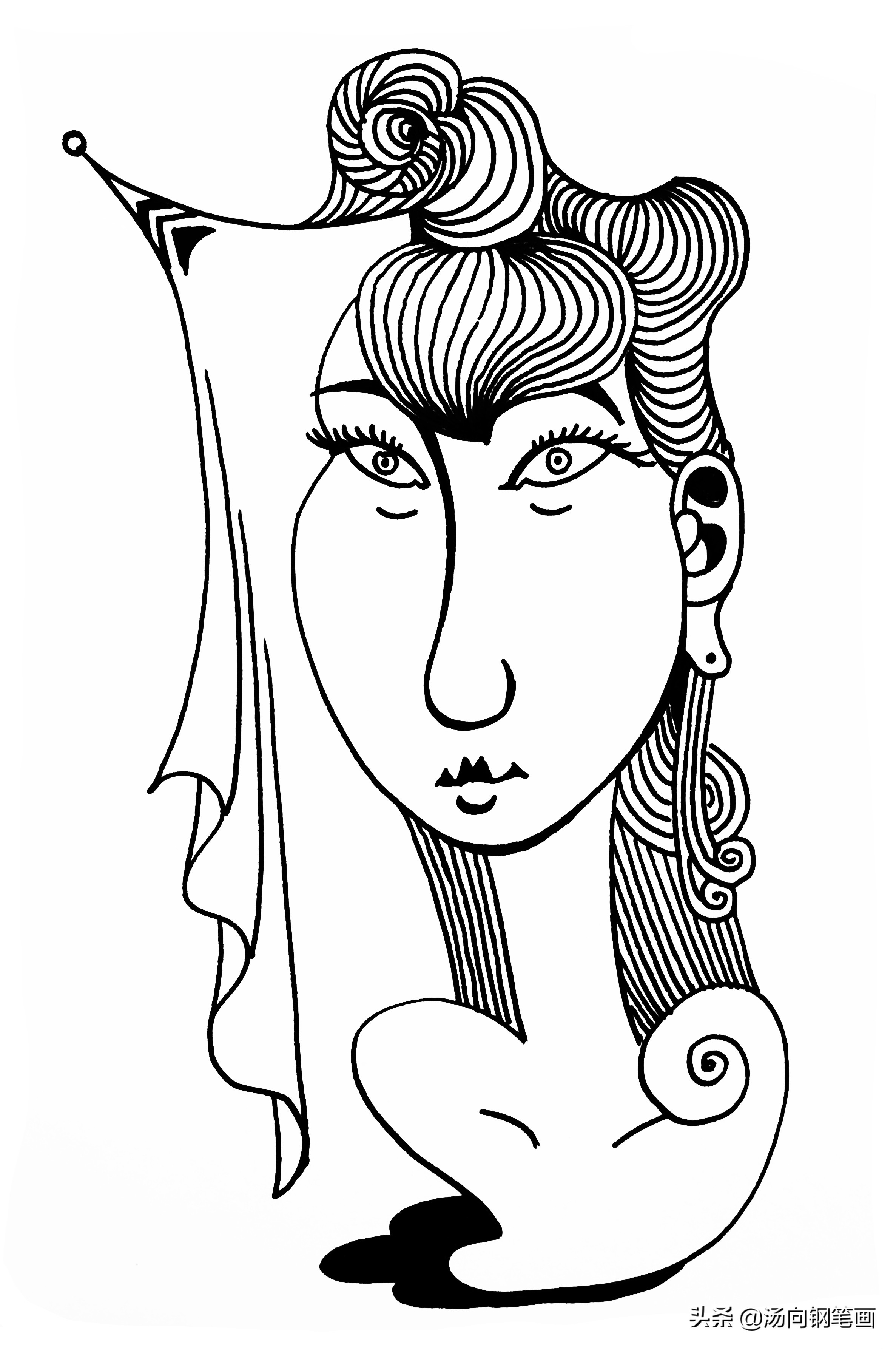 钢笔画零基础入门教程7,7-10岁儿童画画用钢笔画