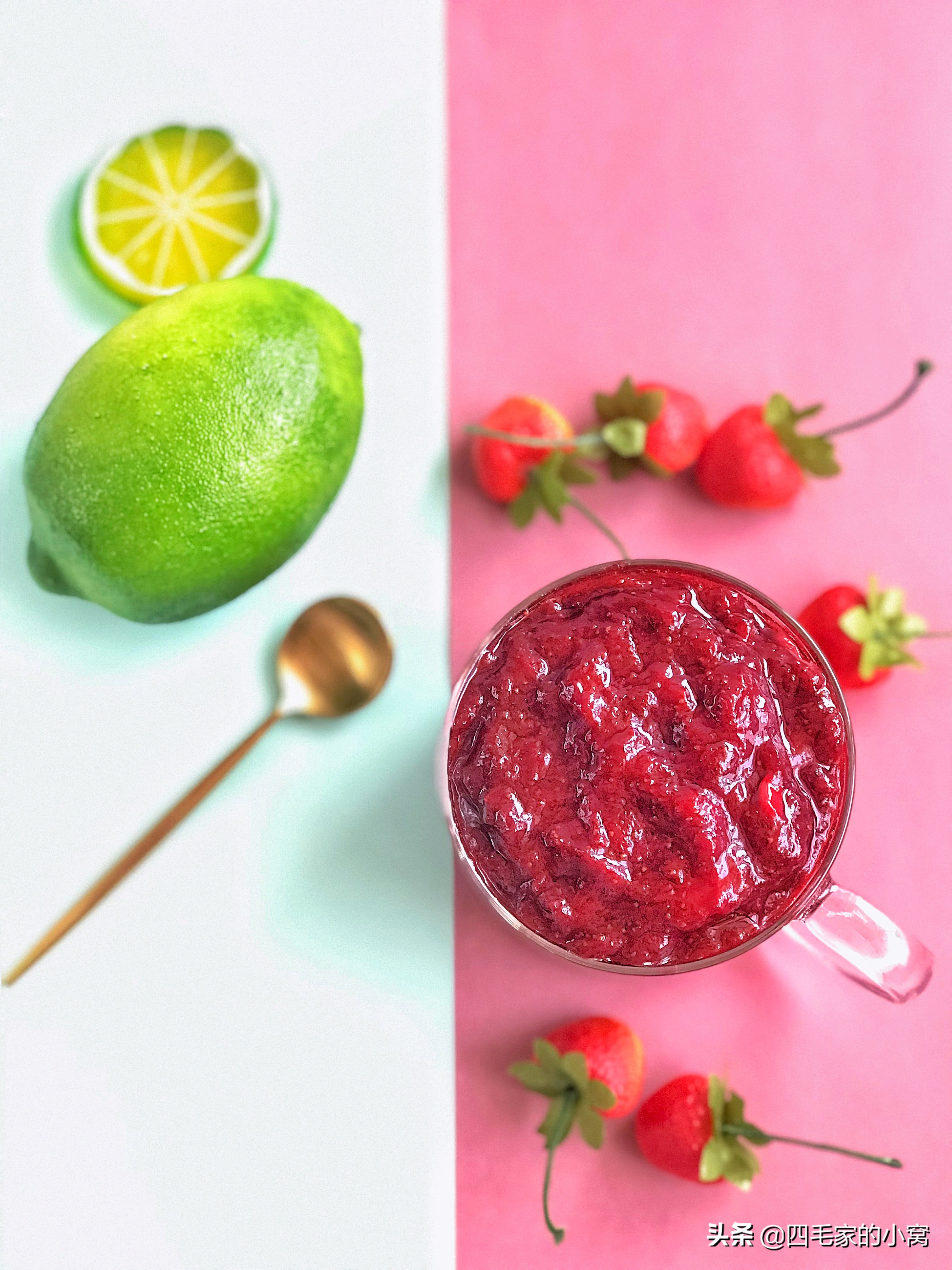 水果奢侈吃法，用自制零添加大果粒水果酱，制作爆款夏季清凉沁饮