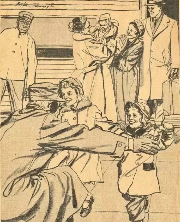 速写大师，线条流畅，场景速写满满都是美国老电影的感觉