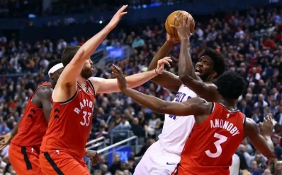 76人vs猛龙恩比德庆祝动作,恩比德绝杀猛龙找德雷克