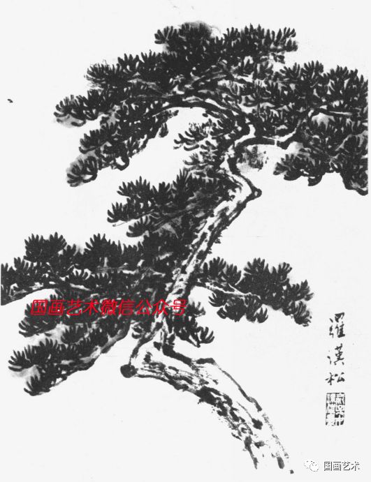 俞子才画松视频,如何快速画松树国画