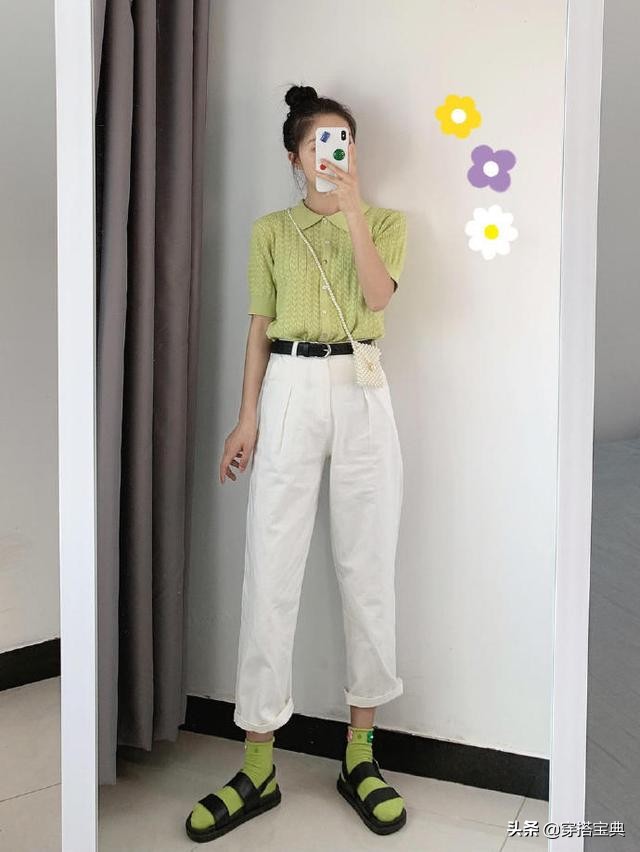 高颜值夏季穿搭学生党,夏天穿搭女学生党休闲套装