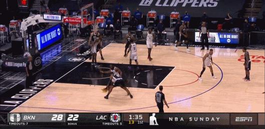 20210222篮网VS快船全场比赛攻防细节分析（上）