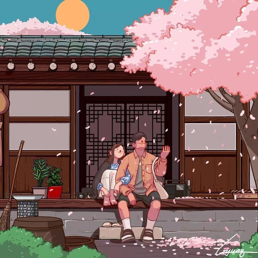 韩国插画师爱情故事,韩国插画大师情侣