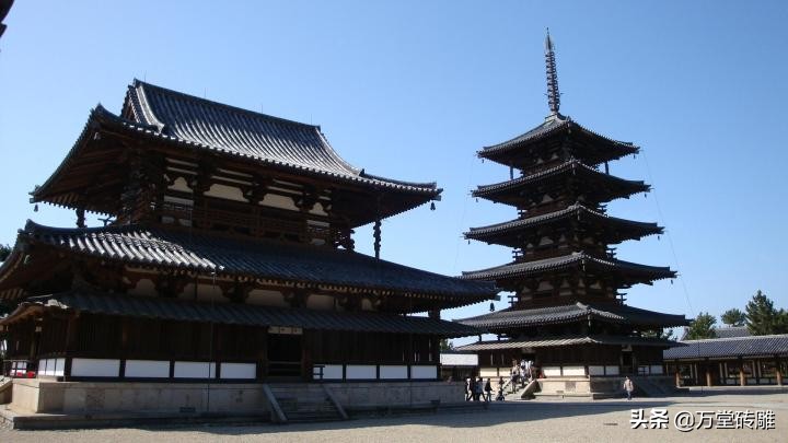 唐代建筑和日本建筑手绘,日本京都古建筑是仿唐代长安的吗