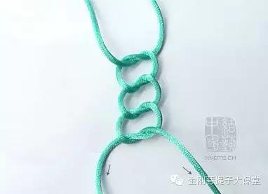 双线弹力绳金刚手串收尾打结图解,手串弹力绳打结方法视频教程全集