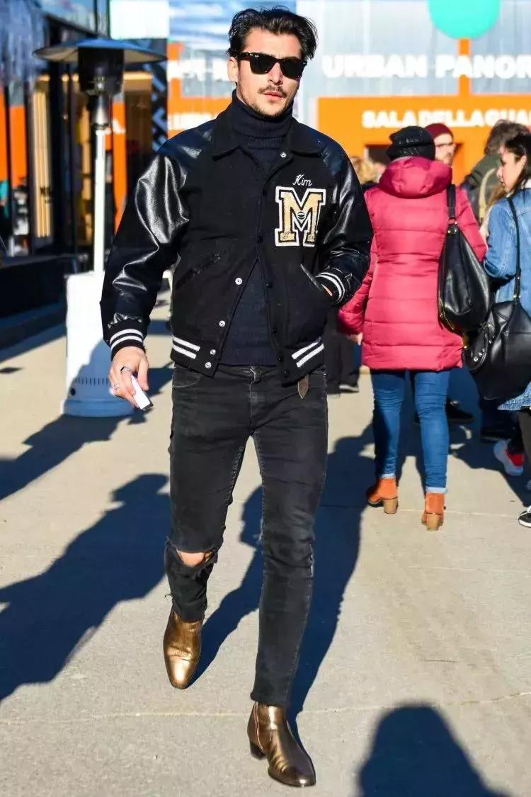 棒球服烂大街穿搭,棒球夹克优雅穿搭