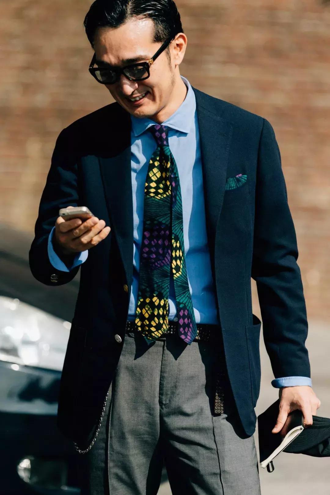 男士英伦雅痞风领带搭配,领带的时尚穿搭男