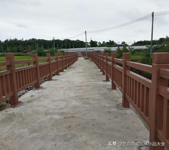仿木水泥栏杆免费设计,景区护栏仿木栏杆