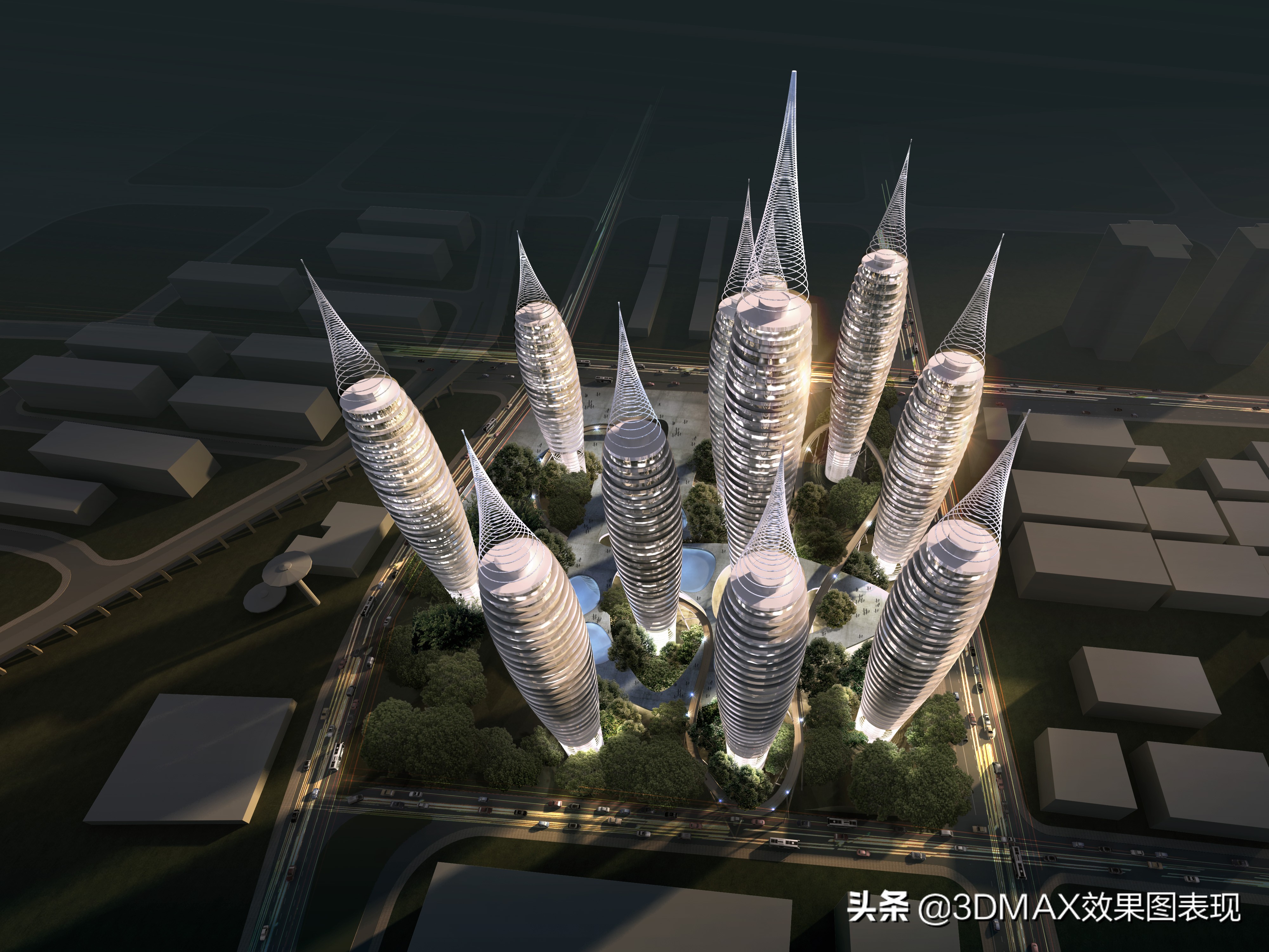 3d室外建筑效果图出图,3d仿古建筑模型效果图