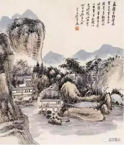 凰家园林,中国风庭院别墅绘画