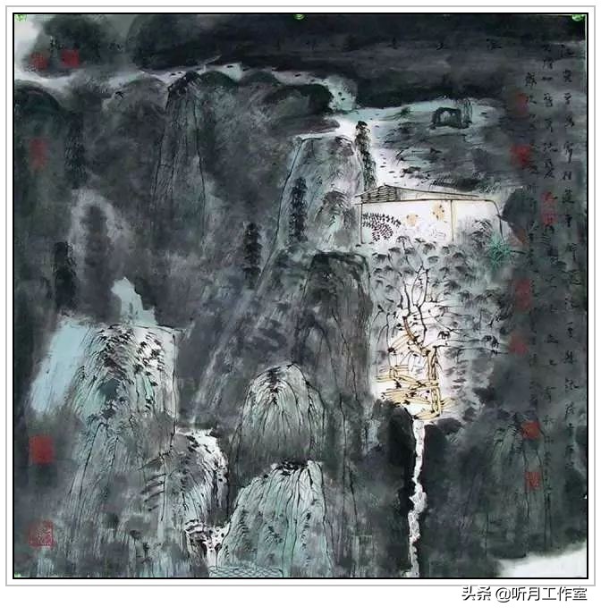 卢禹舜中国画欣赏,卢禹舜先生山水画创作