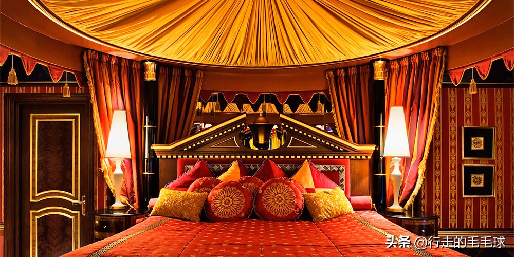 最顶级豪华的迪拜帆船七星级酒店,迪拜七星级帆船酒店最豪华的房间