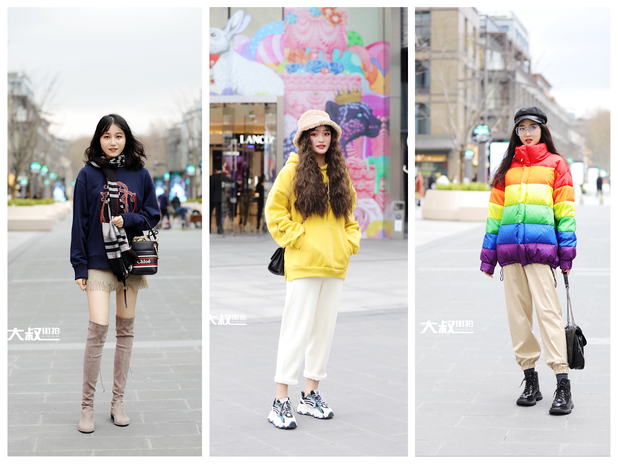 大叔时尚过膝靴,大叔穿黑色高筒雨靴时尚