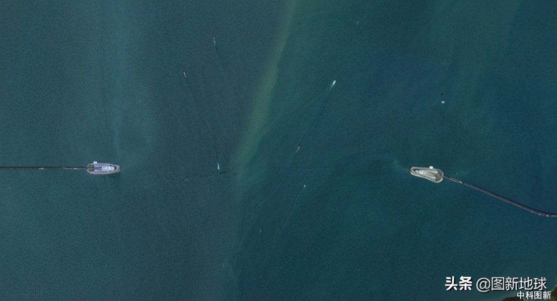港珠澳大桥俯瞰全景真的太壮观了,港珠澳大桥人工岛俯瞰全景图
