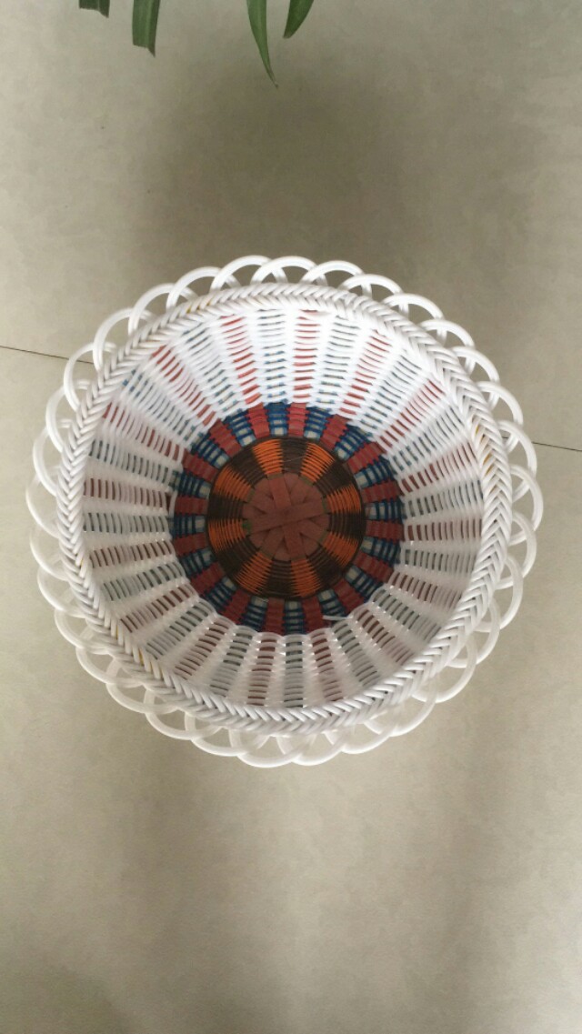 手工编织筐子立体花样图案教程,编筐图解