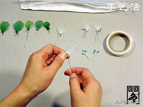 彩菊的制作方法,网袜花手工制作