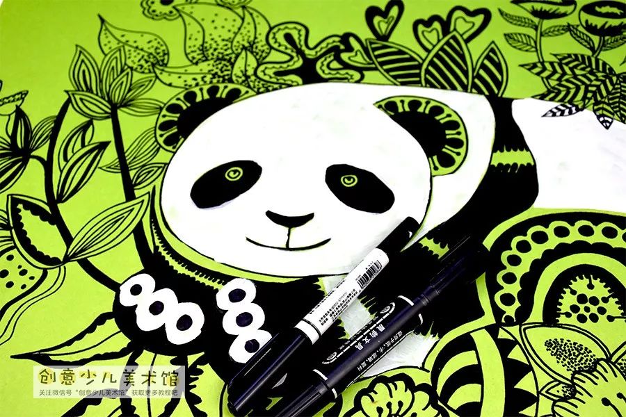 儿童画森林画法简单又漂亮,儿童画教程创意植物