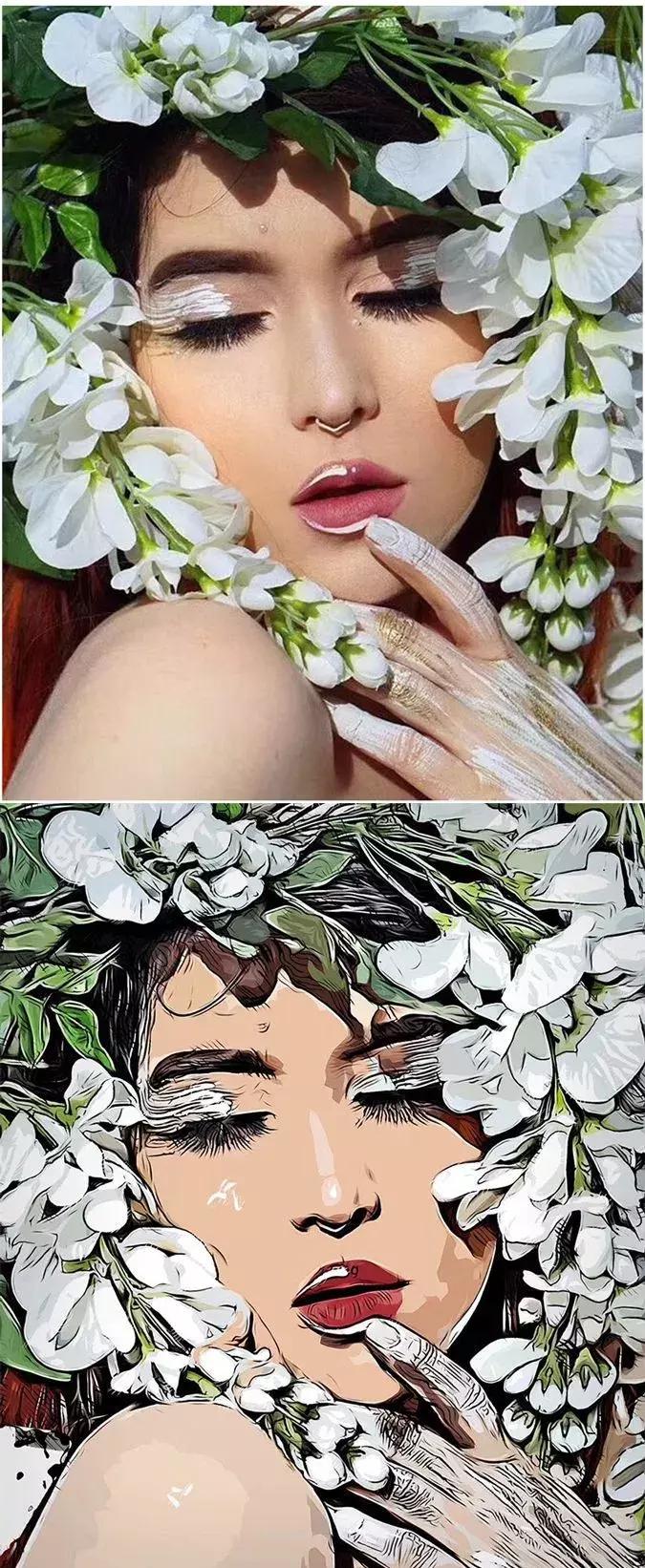 ps图片转卡通插画插件,ps图片一键转插画神器