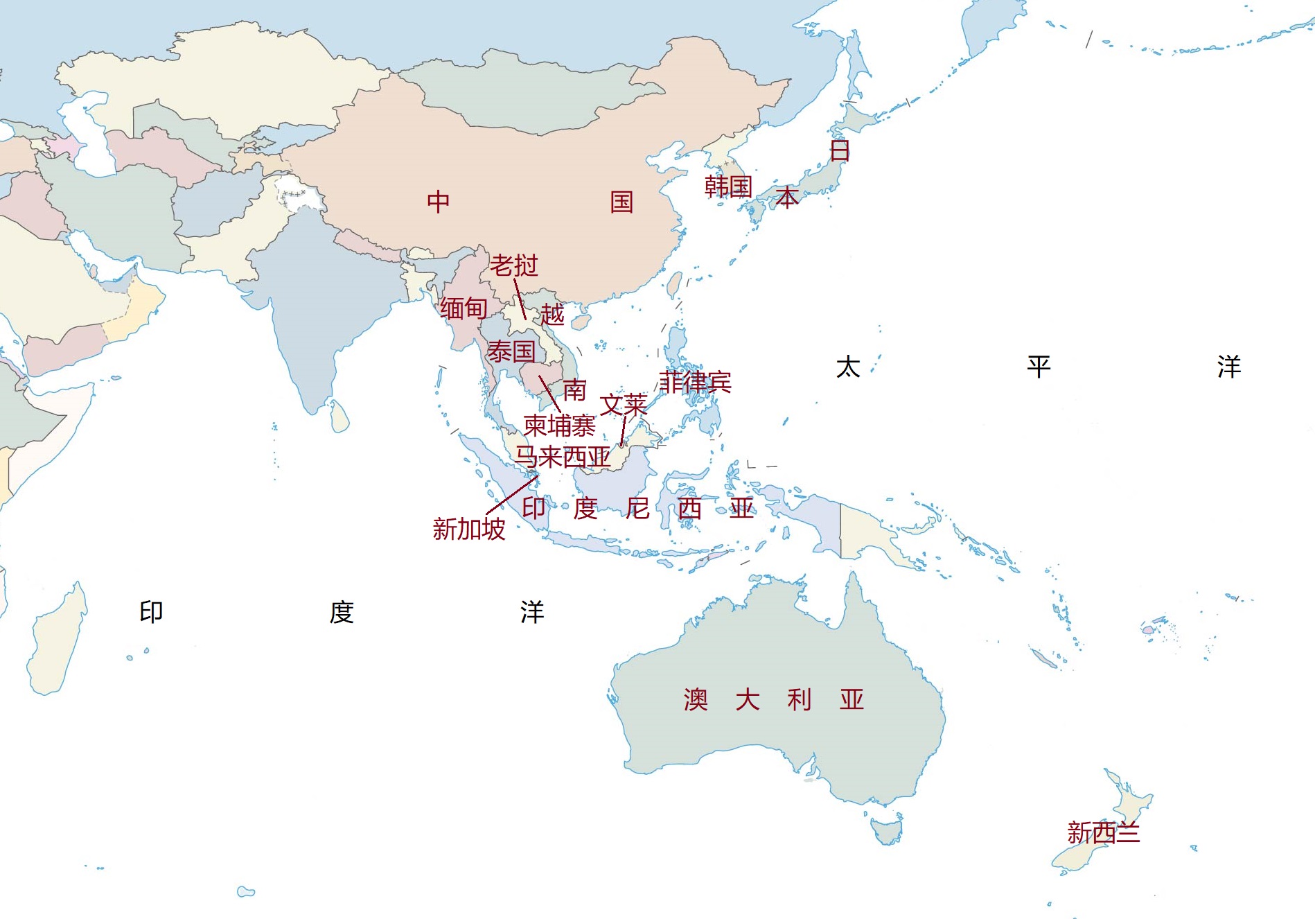 全球最大的自贸协定RCEP签订，来了解下成员国的地理概况吧
