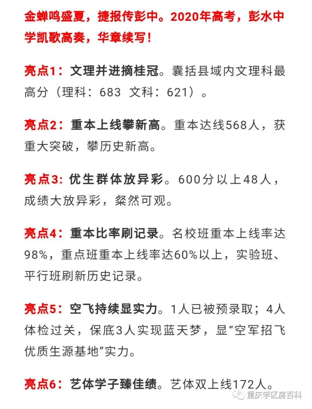 重庆各高中高考喜报2023,重庆垫江中学2021高考喜报