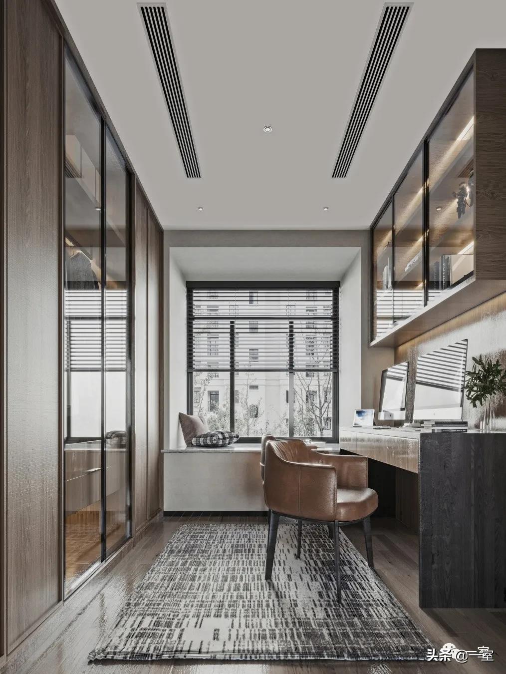 餐厅书房一体设计,书房客房一体设计