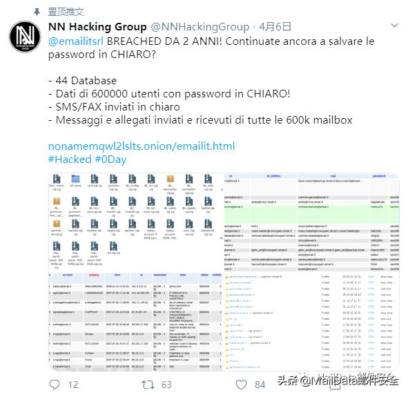 顶级邮件服务商Email.it被“绑票”，60万用户数据公然被售