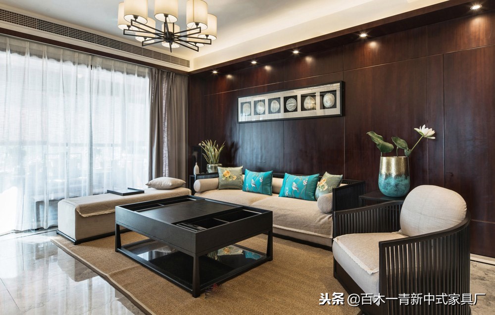 禅意新中式家具沙发,布艺沙发新中式风格