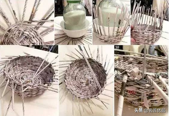 diy手工编织小花篮教程,纸杯和毛线编织的花篮详细教程