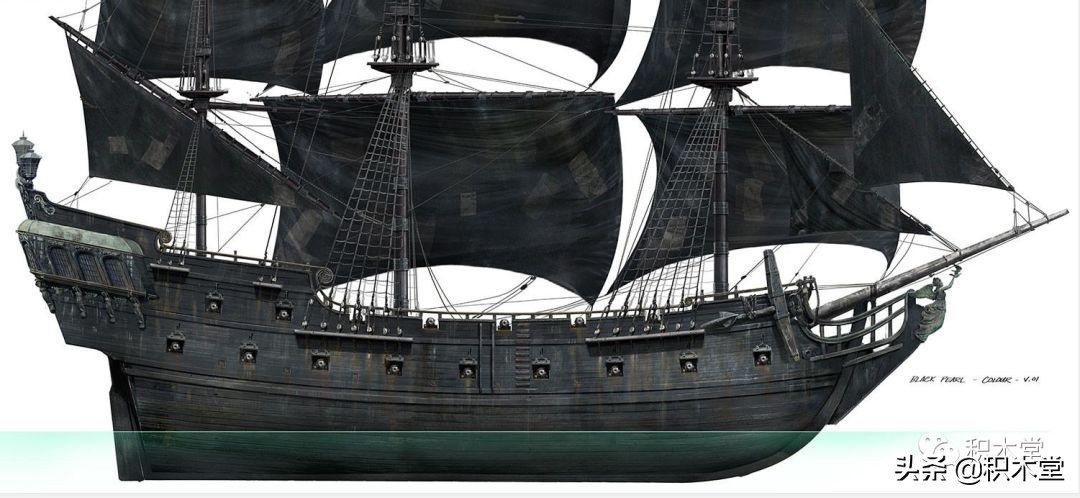 「虚测评」哲高积木QL1801海盗船之骷髅冒险号