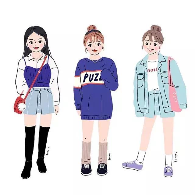 她笔下的可爱女孩，让你看懂穿衣打扮的正确要素~