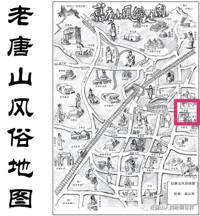 唐山民俗画,唐山标志性手绘图片