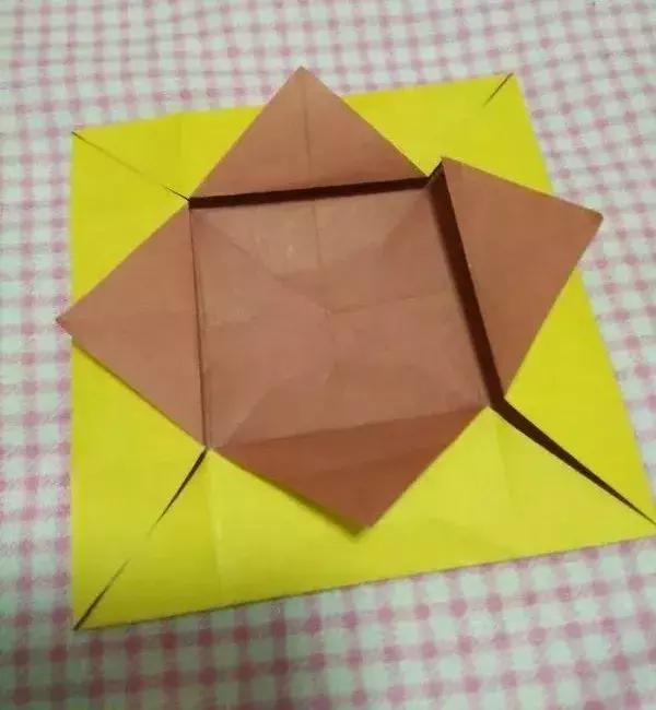 超简单折纸立体水果盒,精美礼品盒的折纸教程图解