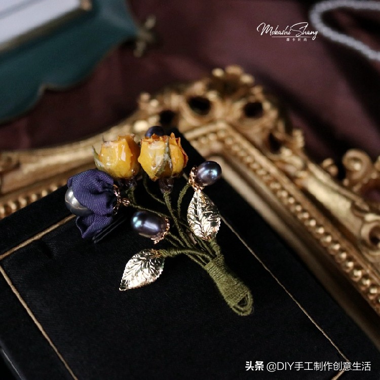 永生花首饰手工diy制作,制作永生花首饰