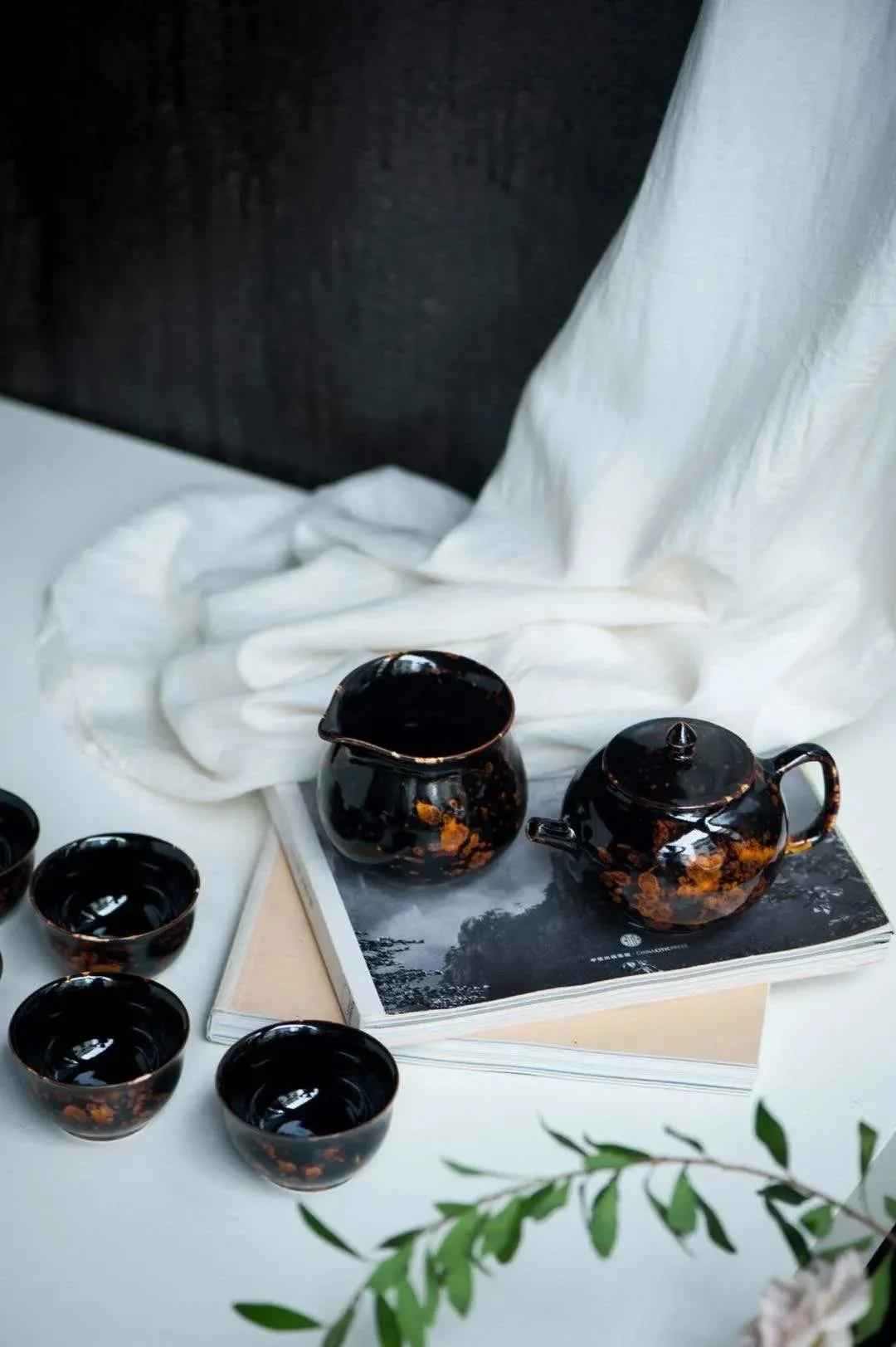 如丝的玳瑁釉,玳瑁釉火焰纹