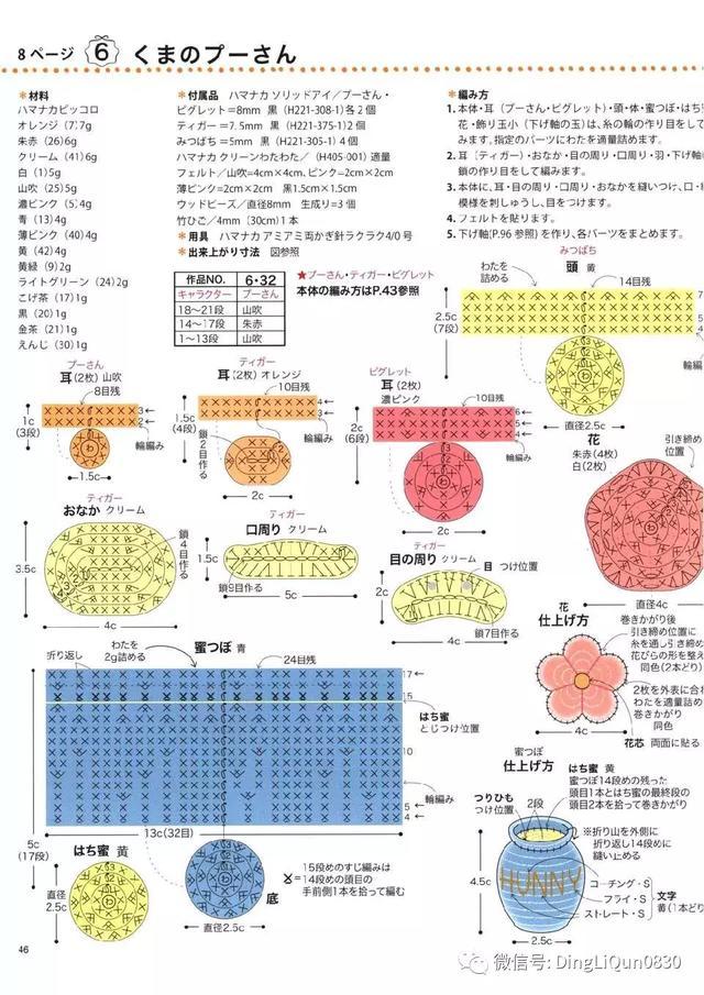 钩针风铃吊坠编法教程,迪士尼风铃吊坠