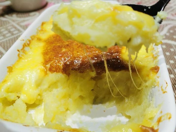 无黄油焗烤土豆芝士,超细腻芝士焗土豆