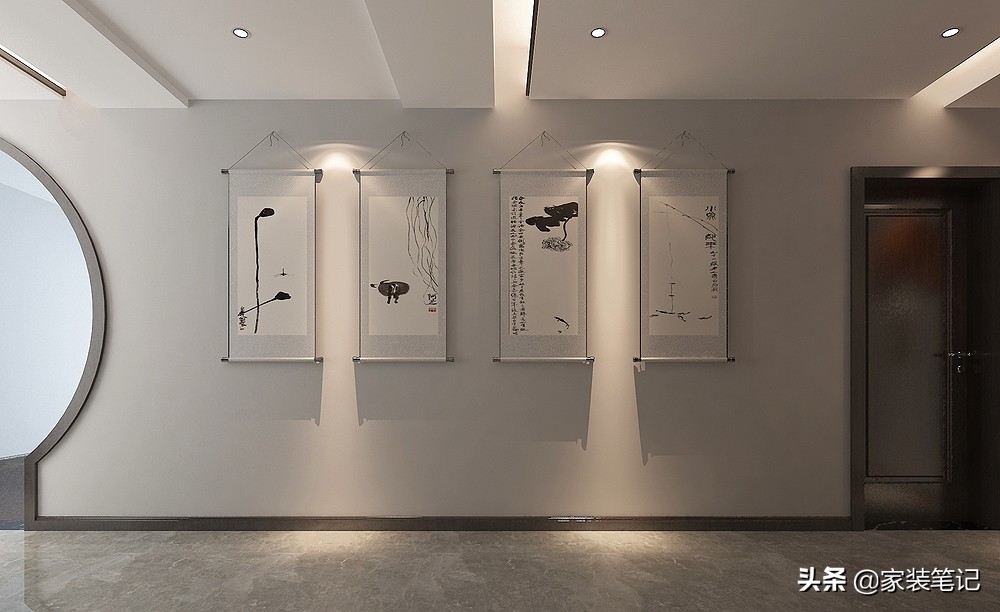 中式古典客厅阳台一体效果图,阳台装修设计中式设计