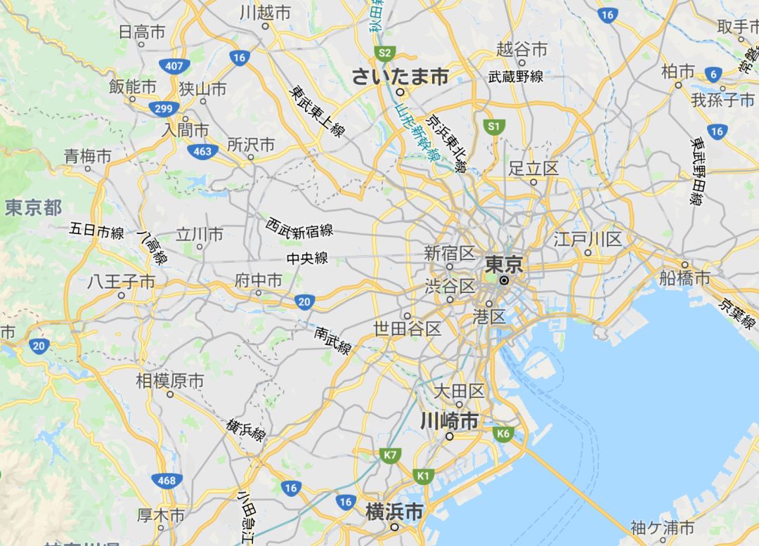 东京交通堵不堵,东京复杂的交通线