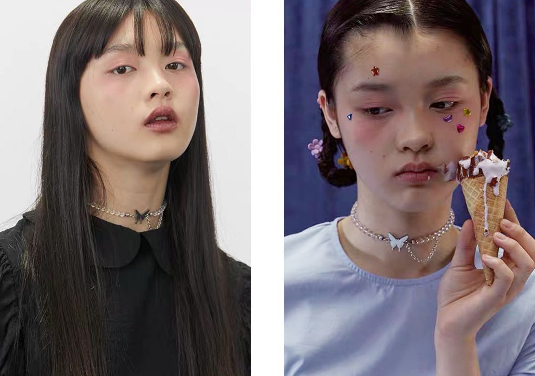 童年饰品金蝴蝶,童年土味发饰效果图