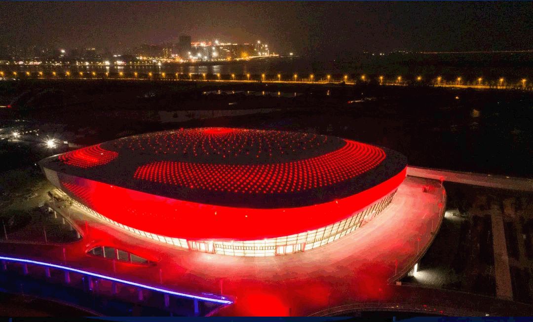 晋江市第二体育中心参观,晋江市第二体育馆全景