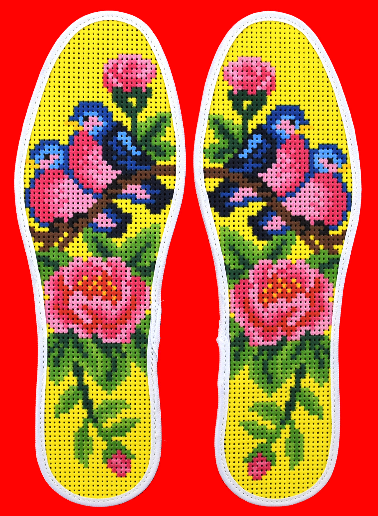 民间鞋垫绣花样图案大全,红布鞋垫花样图案大全简单