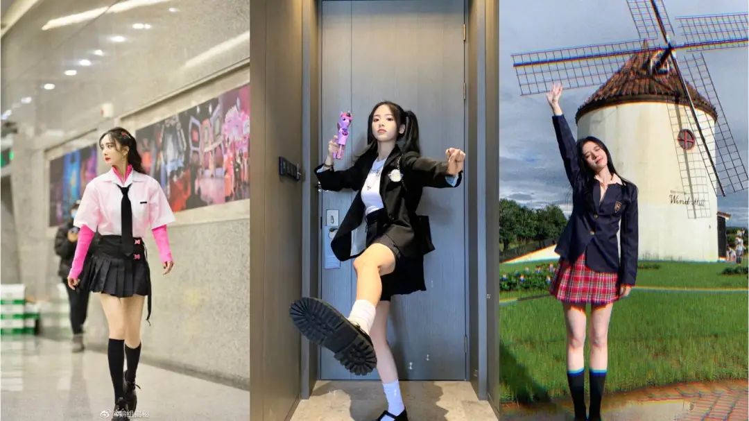 “可怕，中国女孩被JK制服绑架了”