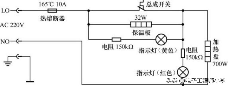 典型电饭锅电路的识图方法,电饭锅开关电源电路原理图
