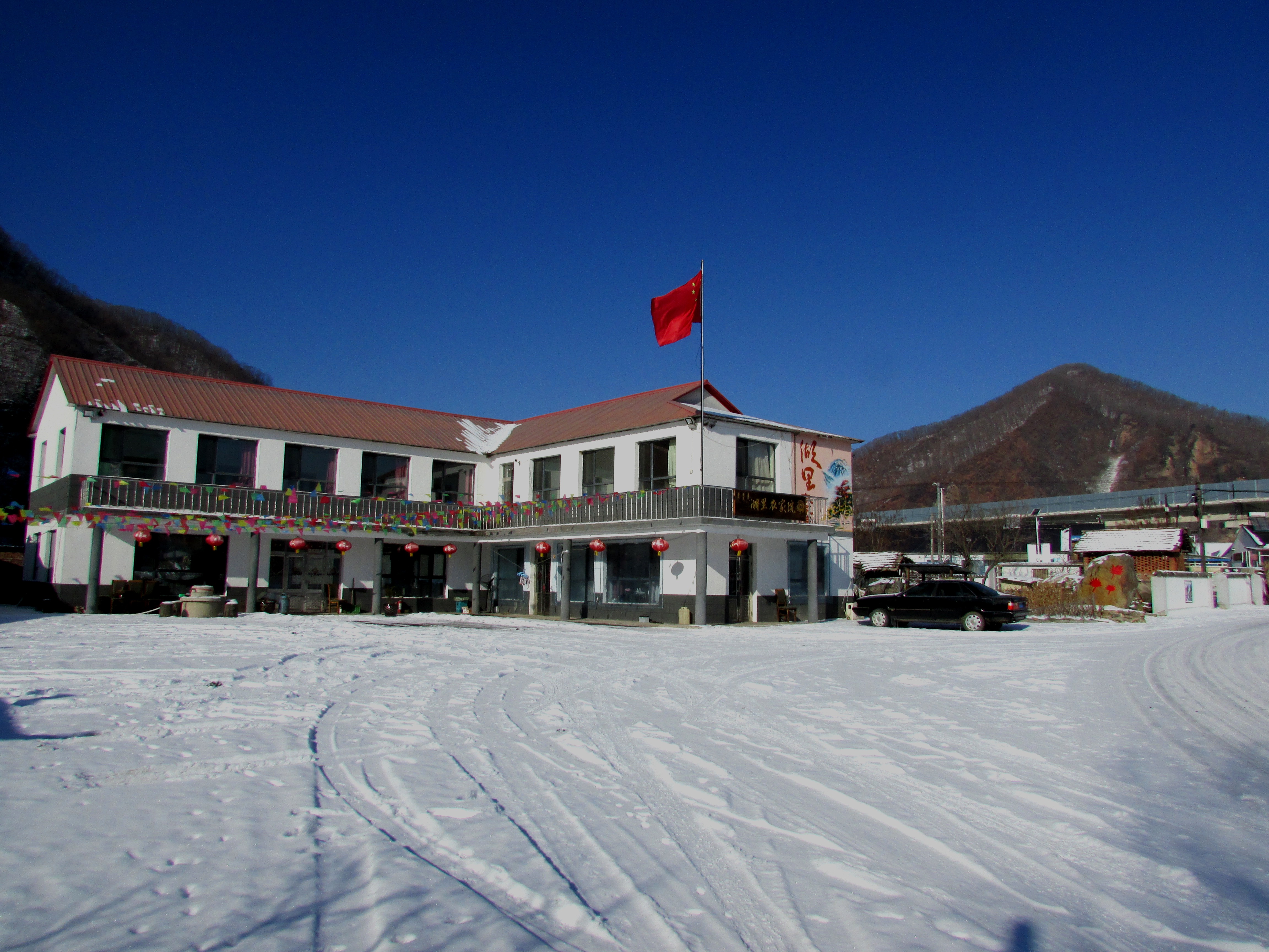 本溪湖里村冬季景色,本溪湖里村景色视频