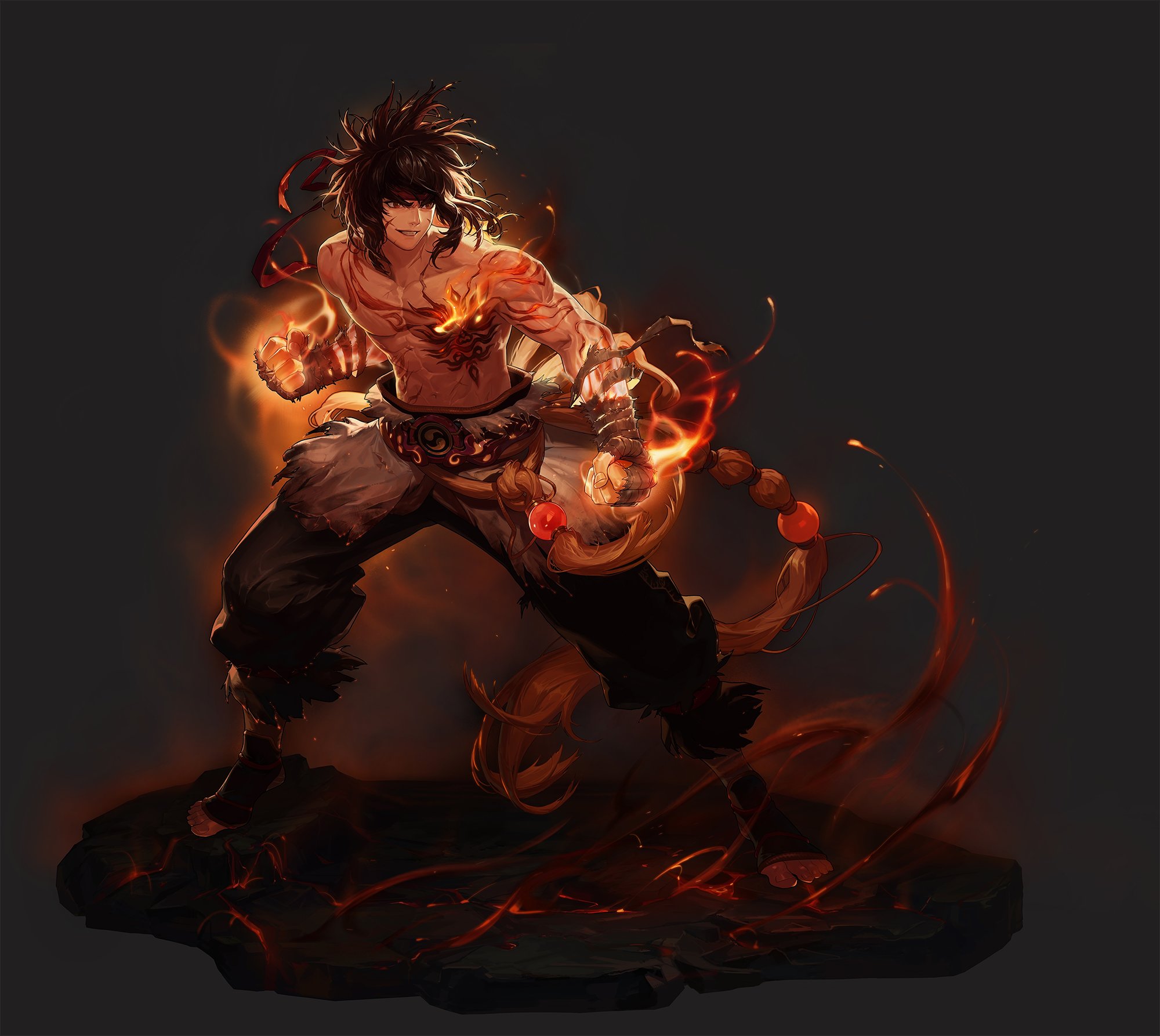 dnf男格斗三觉技能演示,dnf男格斗三觉