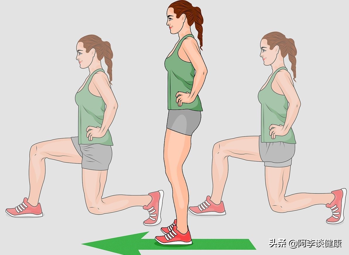 膝盖疼？比起正向弓步蹲，其实你更应该多做反向弓步蹲